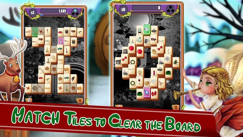 Screenshot 1: Christmas Mahjong Solitaire: Holiday Fun