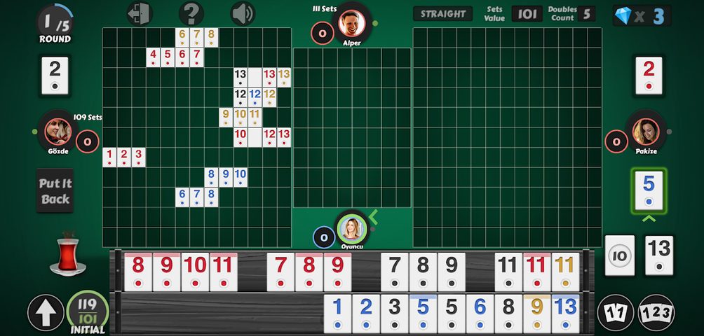 Screenshot 1: 101 Okey - Offline