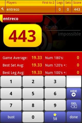 Screenshot 5: Darts ScoreCard - OLD