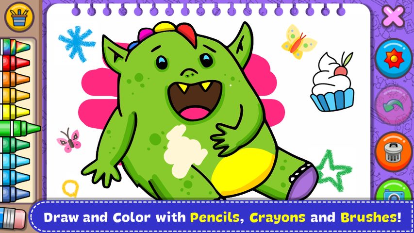 Screenshot 1: Fantasy Coloring Book & Games