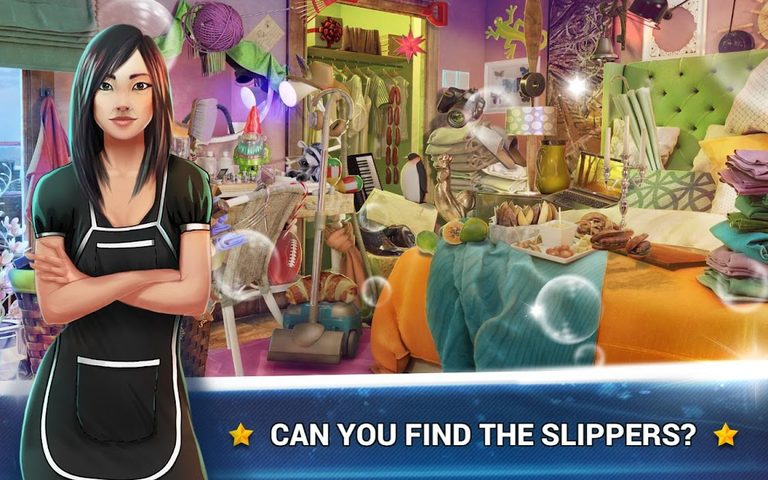 Screenshot 1: Hidden Objects House Cleaning 2 – Room Cleanup