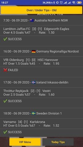 Screenshot 6: Analysis for Football