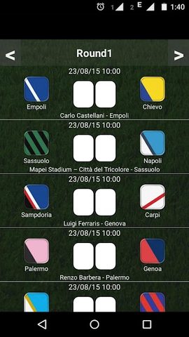Screenshot 2: Table Italian League 21/22