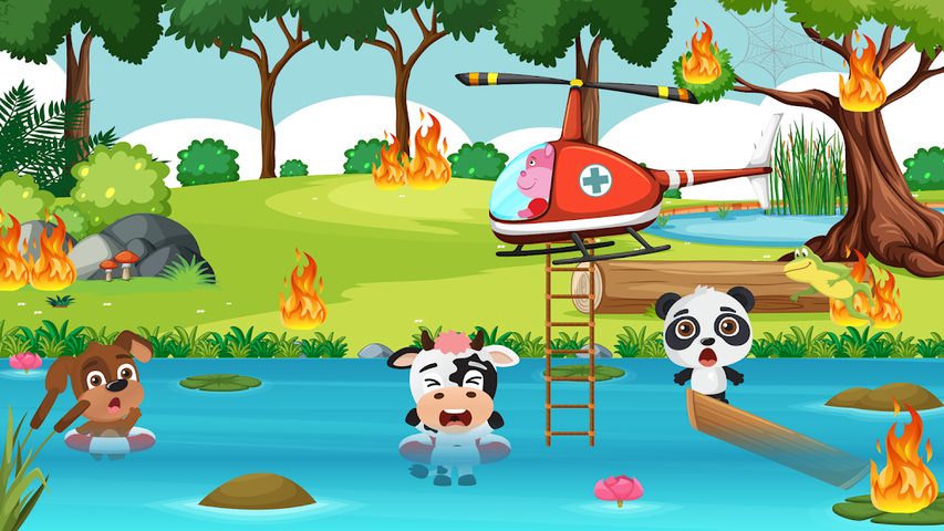 Screenshot 1: Fireman for Kids