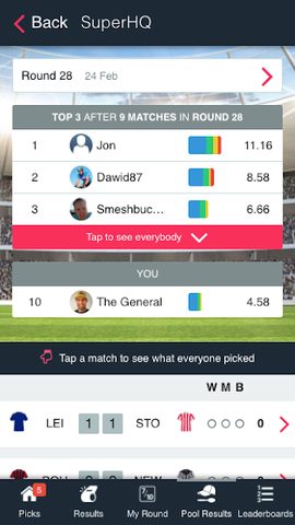 Screenshot 16: Superbru Predictor & Fantasy Sports Games