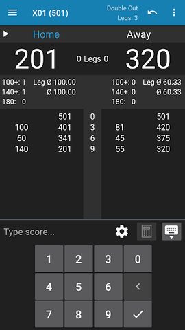 Screenshot 1: Darts Scorer
