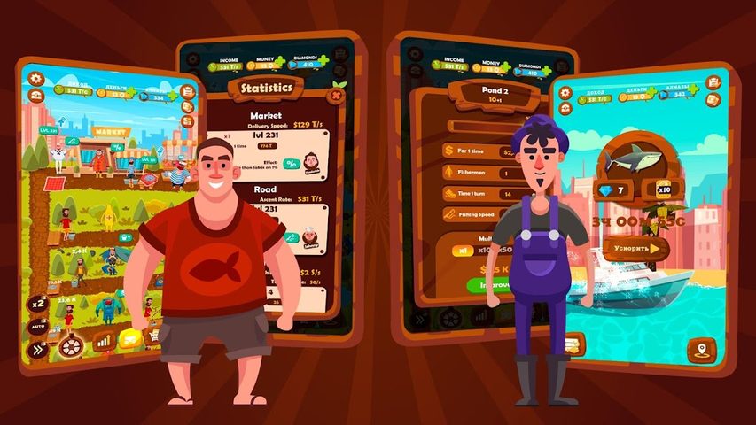 Screenshot 3: Fisher Tycoon Simulator - Fishing, idle clicker