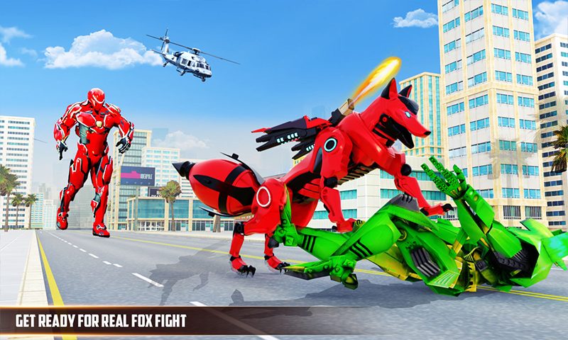 Screenshot 3: Fox Robot Transform Bike Game