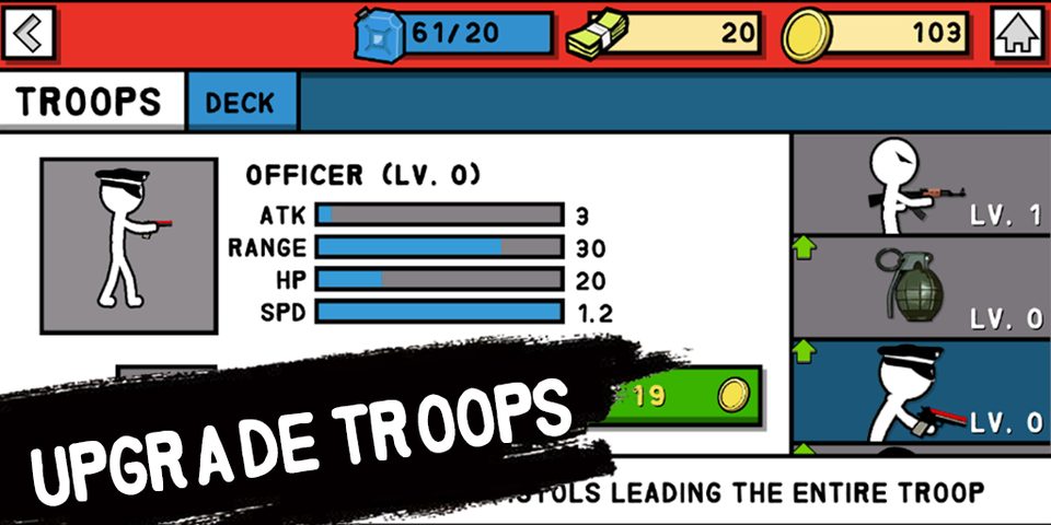 Screenshot 4: Stickman Army: WW Legacy Fight