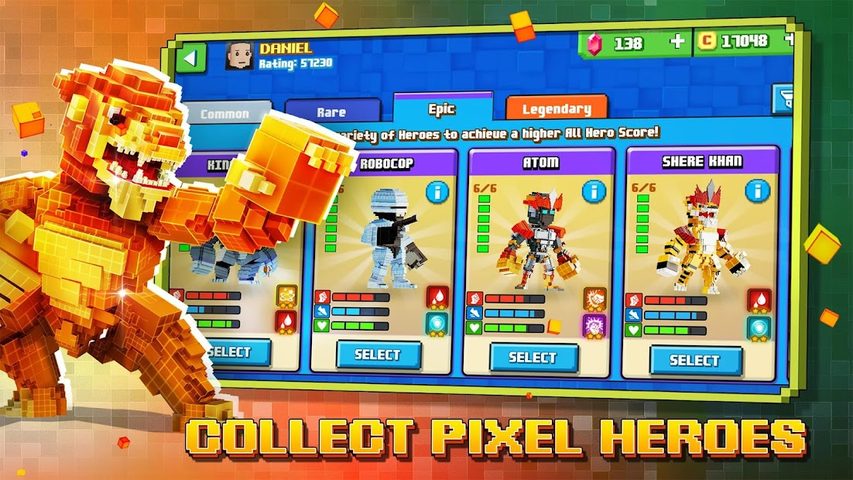 Screenshot 1: Super Pixel Heroes 2021