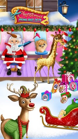 Screenshot 2: Christmas Animal Hair Salon 2