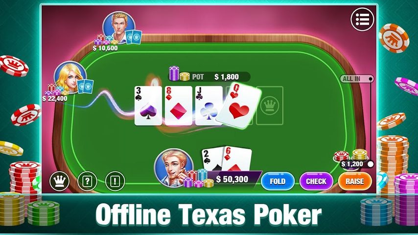 Screenshot 1: Texas Holdem Poker Offline:Free Texas Poker Games
