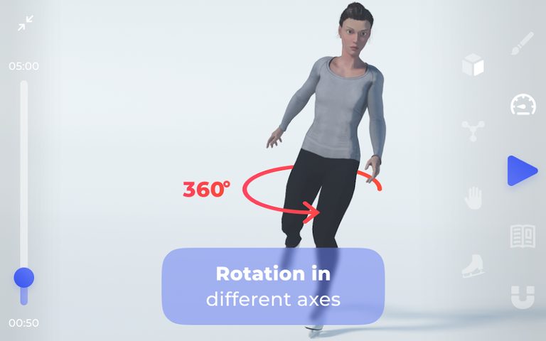 Screenshot 12: Freezio Figure Skating 3D app for training jumps.