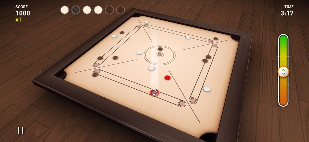 Screenshot 1: Carrom 3D 4+