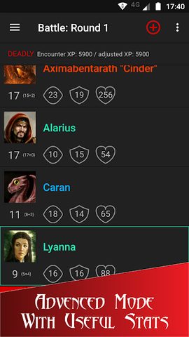 Screenshot 3: Initiative Tracker for D&D