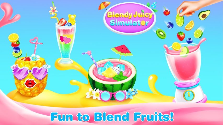 Screenshot 1: Blendy Juicy Simulation - Kids Summer Drinks