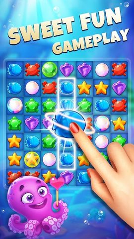 Screenshot 1: Fish Crush 2 - Match 3 Puzzle