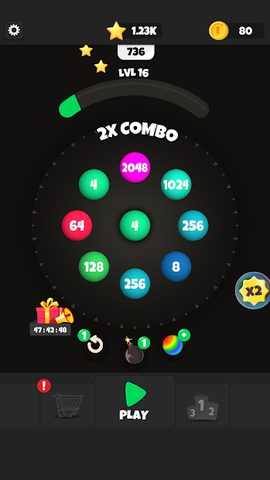 Screenshot 1: Roll Merge 3D - 2048 Puzzle