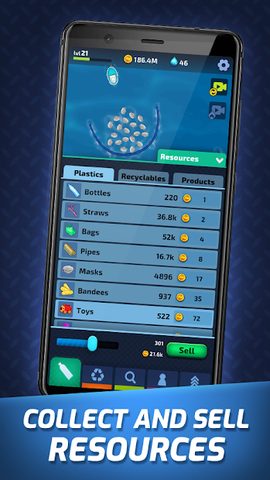 Screenshot 2: Idle Ocean Cleaner Eco Tycoon