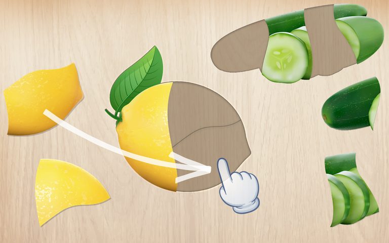 Screenshot 1: Puzzle for kids - learn food