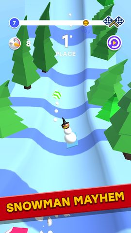 Screenshot 2: Snowman Race 3D PRO