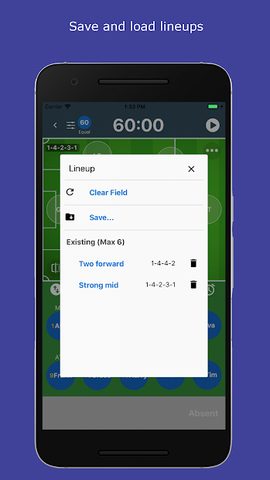 Screenshot 3: SubTime: playing time and sub tracking for coaches