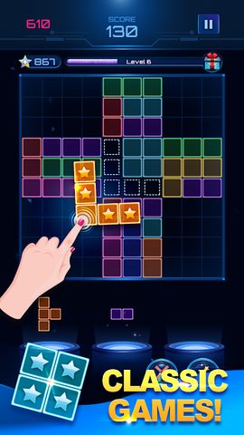Screenshot 4: Glow Block Puzzle: Color Classic Puzzle Legend