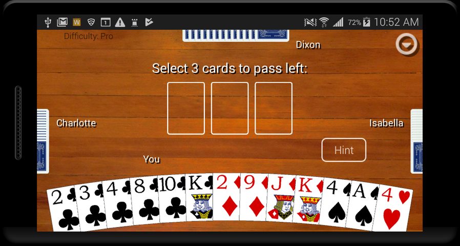 Screenshot 2: Hearts Card Classic