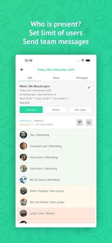 Screenshot 2: Teamy: app for sports teams
