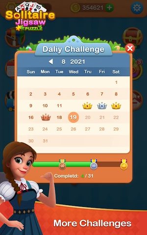 Screenshot 24: Solitaire Jigsaw Puzzle - Design My Art Gallery