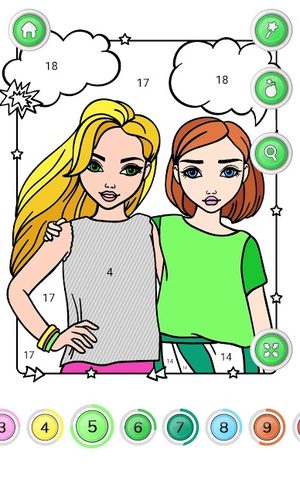 Screenshot 7: Girls Coloring Book - Color by Number for Girls