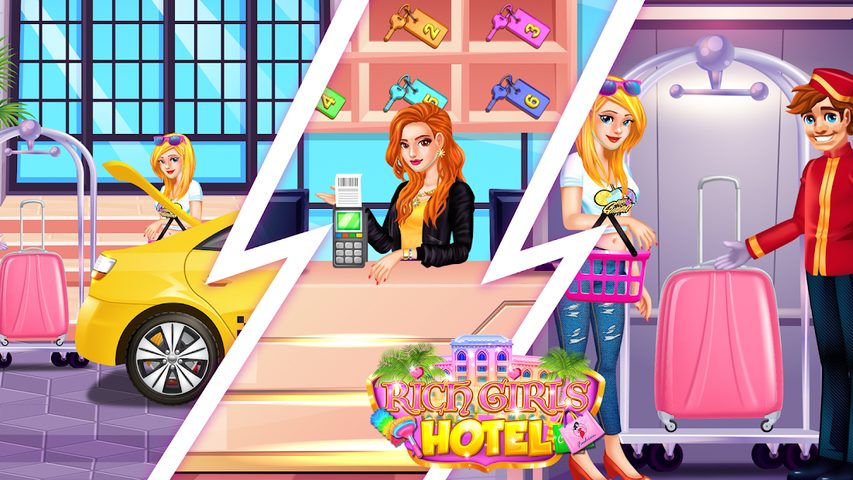 Screenshot 2: Rich Girls Hotel Shopping Game