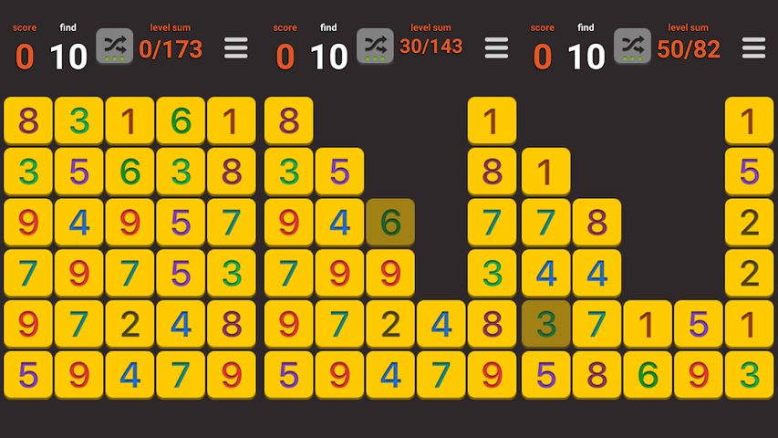 Screenshot 10: Sum X - simple math puzzle