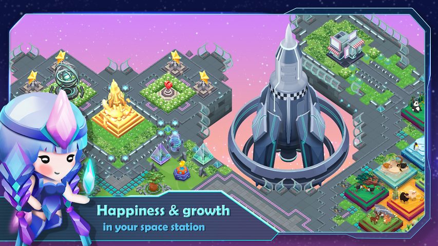 Screenshot 2: SciFarm - Farming Game in the space, City-building
