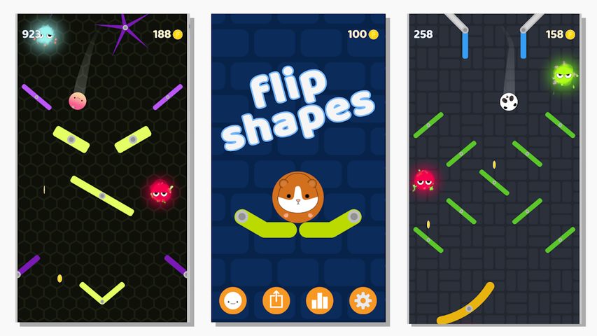 Screenshot 5: Flip Shapes – Bouncing, Rolling, Falling Fun!
