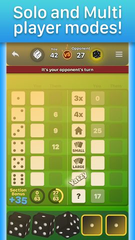 Screenshot 2: Yatzy: Dice Game Online