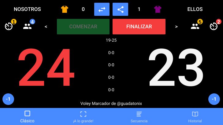 Screenshot 1: Voley Marcador