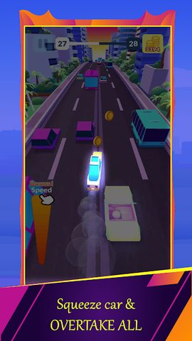 Screenshot 1: Squeezy Car- Traffic Racing Street Racer Driving