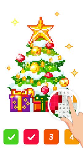 Screenshot 2: Pix123 - Color by Number, Pixel Art Relaxing Paint
