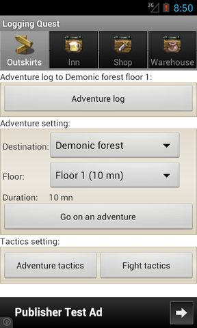 Screenshot 1: Logging Quest