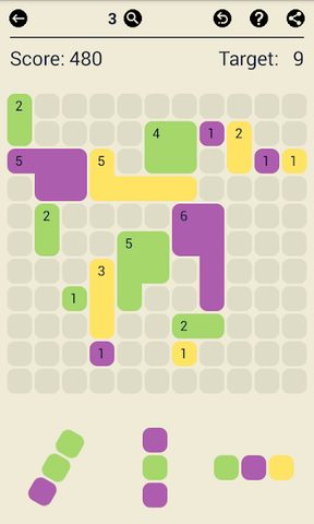 Screenshot 5: Surface Trimino: increase the area. Casual game.