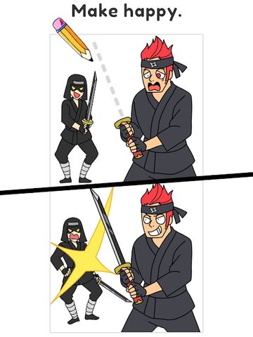 Screenshot 6: Draw Happy Ninja - Brain free drawing puzzle games