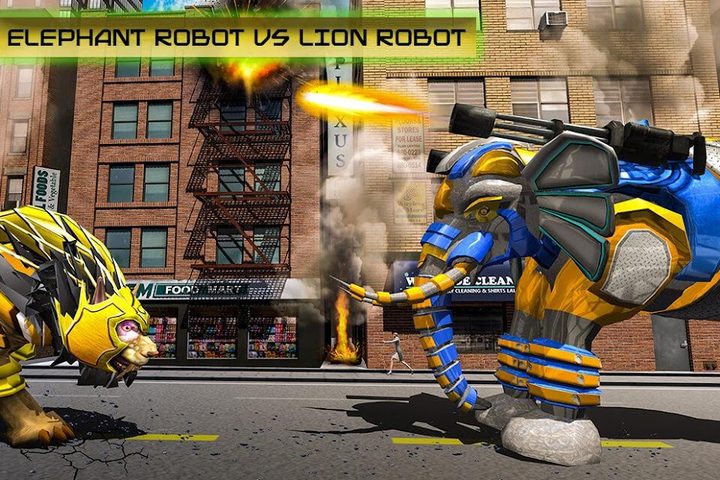 Screenshot 3: Elephant Vs Lion Robot Game