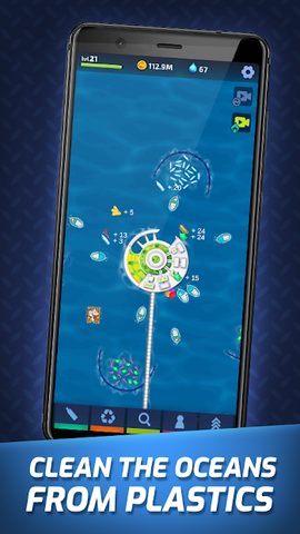Screenshot 1: Idle Ocean Cleaner Eco Tycoon