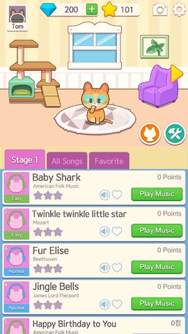 Screenshot 5: Piano Cat Tiles - Room Design