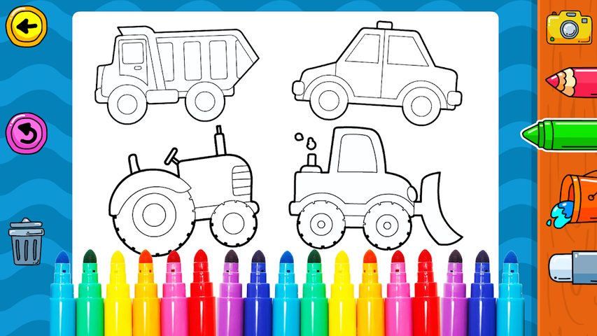 Screenshot 14: Vehicles Coloring for Kids: Trucks & Cars Game