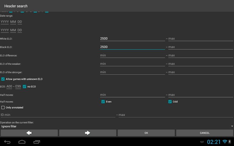 Screenshot 11: Scid on the go