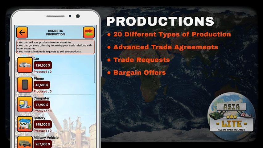 Screenshot 4: Global War Simulation - Asia LITE