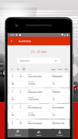 Screenshot 7: Formula 2021 Calendar & Standings