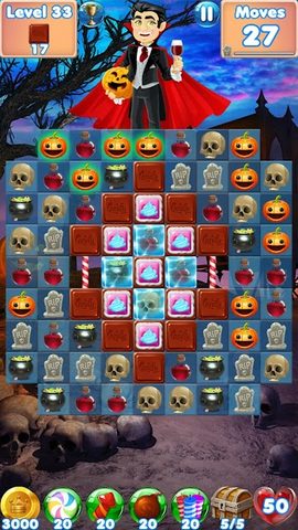 Screenshot 4: Halloween Games 2 - fun puzzle games match 3 games